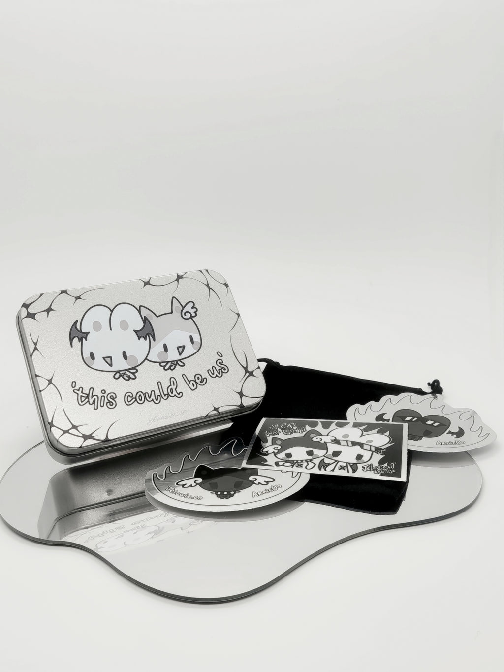 Gift From Kyto ⋆˚꩜｡ Limited Tin and a Set of Silver Stickers