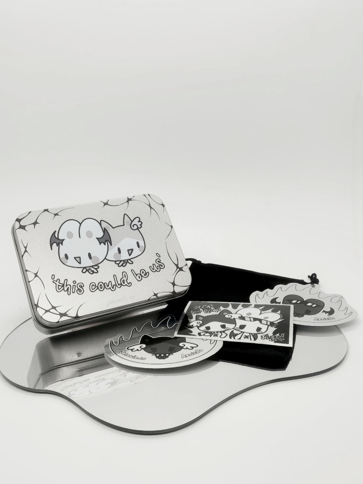 Gift From Kyto ⋆˚꩜｡ Limited Tin and a Set of Silver Stickers