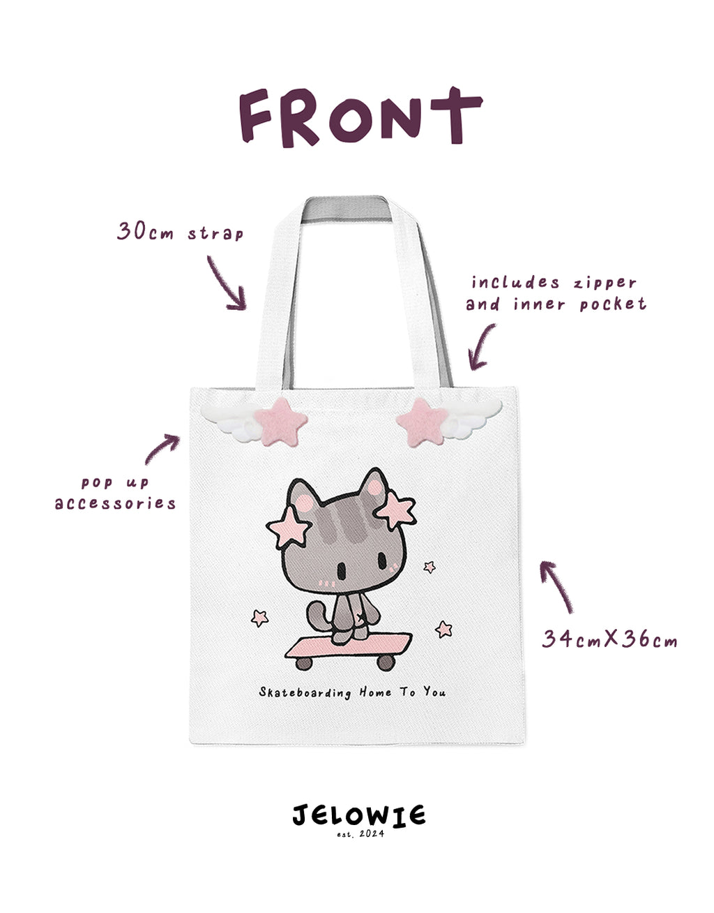 "Skateboarding Home to You" ToteBag