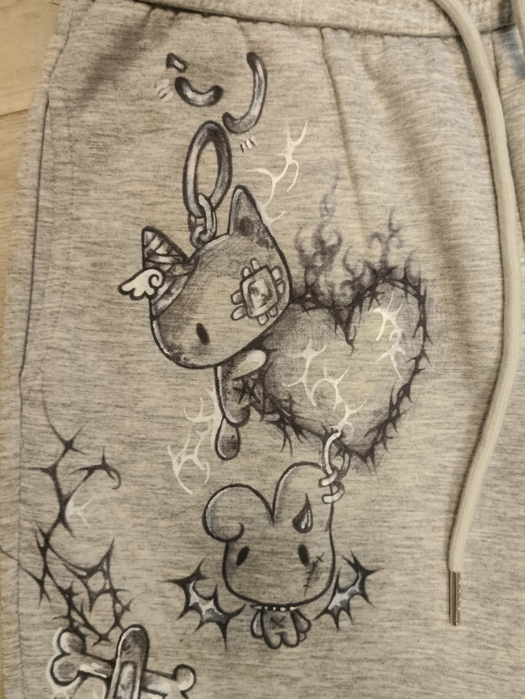 Grey handmade customized Grey Flared Pants by Kyto