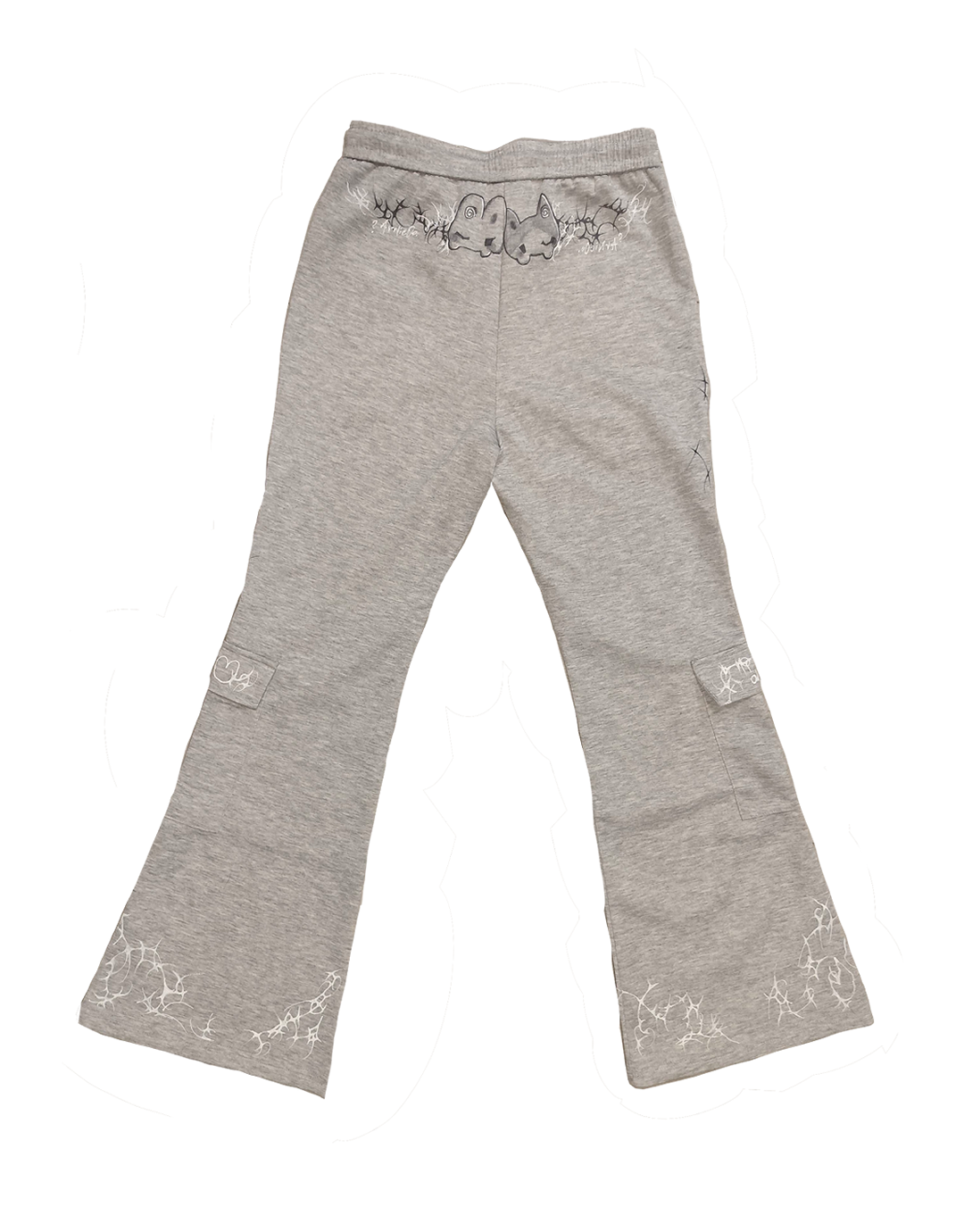 Grey handmade customized Grey Flared Pants by Kyto